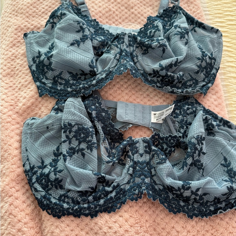 Wacoal Lace Bra - Blue and pale blue. Price is for one bra.